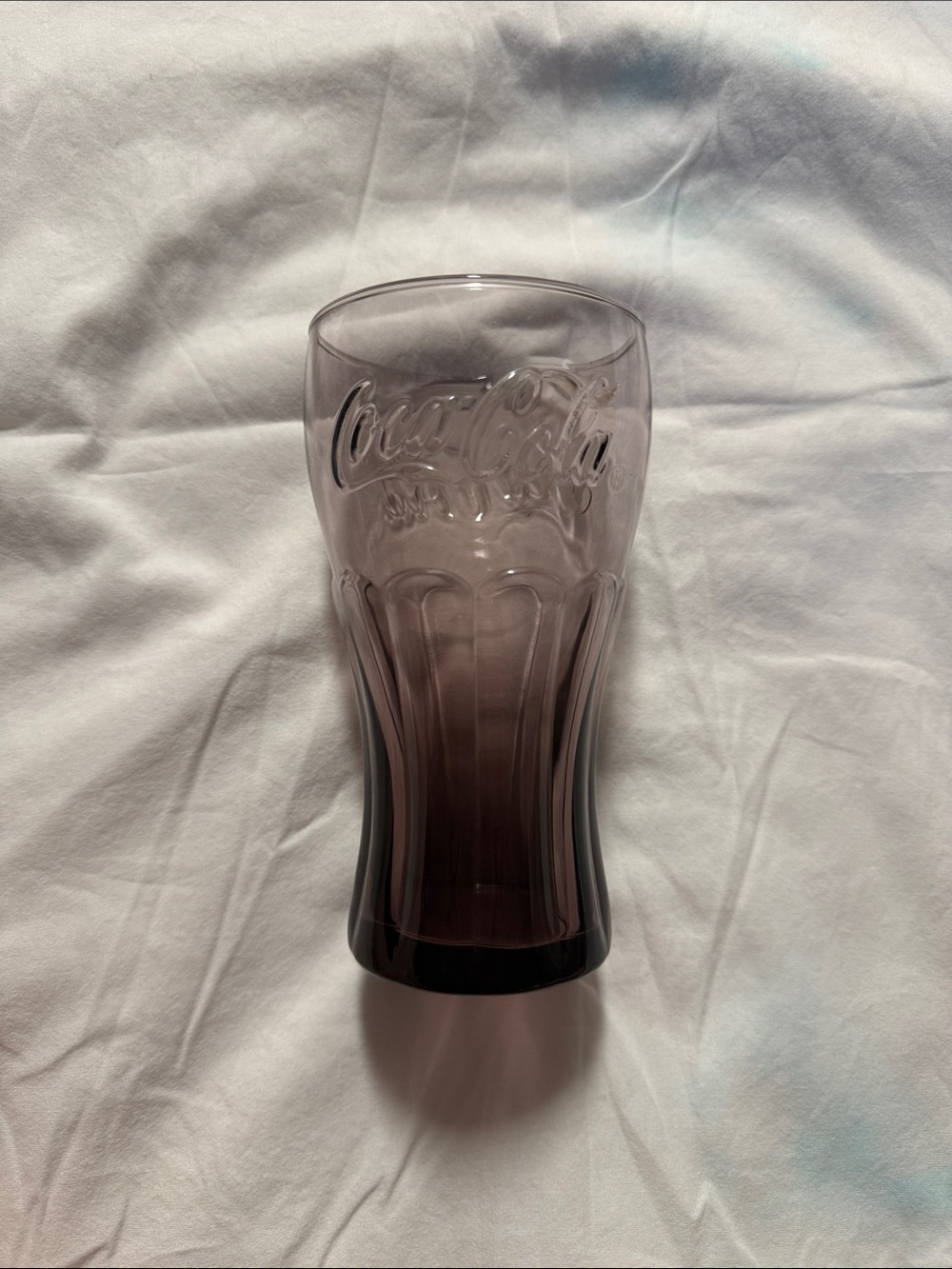 Vintage Coca Cola Purple-Tinted Embossed Glass